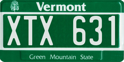 VT license plate XTX631