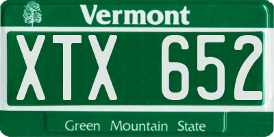 VT license plate XTX652