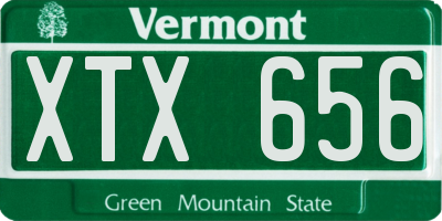 VT license plate XTX656