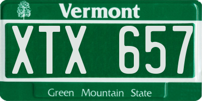 VT license plate XTX657