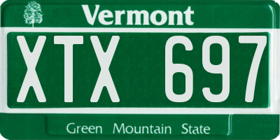 VT license plate XTX697