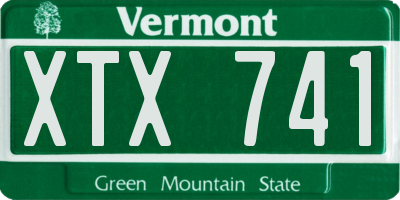 VT license plate XTX741
