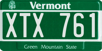 VT license plate XTX761
