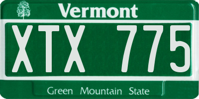VT license plate XTX775