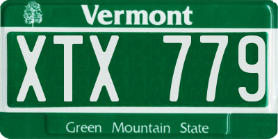 VT license plate XTX779
