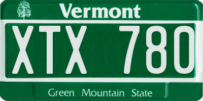 VT license plate XTX780