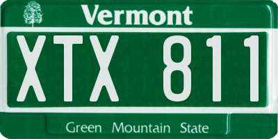 VT license plate XTX811
