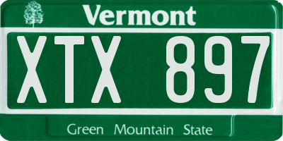VT license plate XTX897