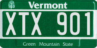 VT license plate XTX901