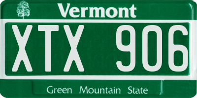 VT license plate XTX906