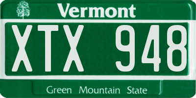 VT license plate XTX948