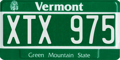 VT license plate XTX975