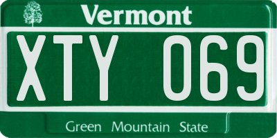 VT license plate XTY069