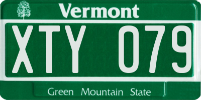 VT license plate XTY079