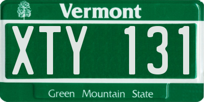 VT license plate XTY131