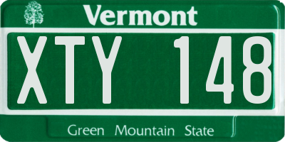 VT license plate XTY148