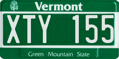 VT license plate XTY155
