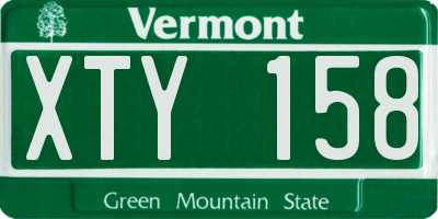 VT license plate XTY158