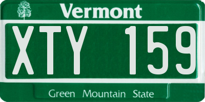 VT license plate XTY159