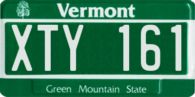 VT license plate XTY161