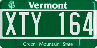 VT license plate XTY164