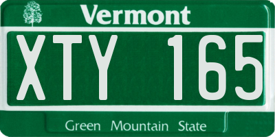 VT license plate XTY165