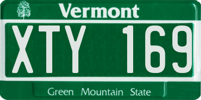 VT license plate XTY169