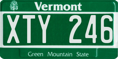 VT license plate XTY246