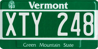 VT license plate XTY248