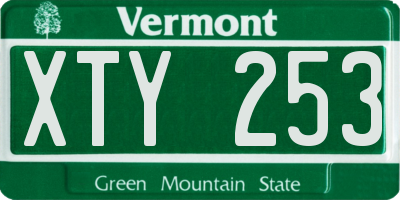 VT license plate XTY253