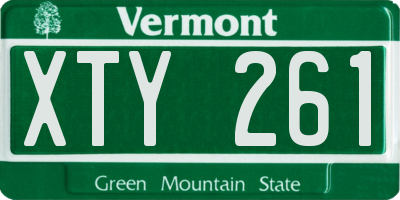 VT license plate XTY261