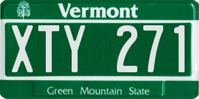 VT license plate XTY271