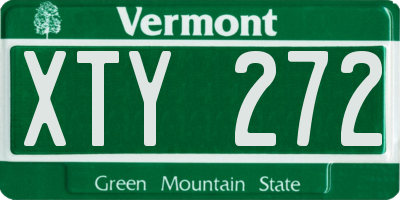 VT license plate XTY272