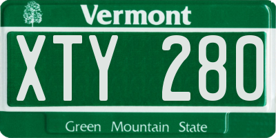 VT license plate XTY280