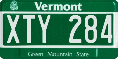 VT license plate XTY284