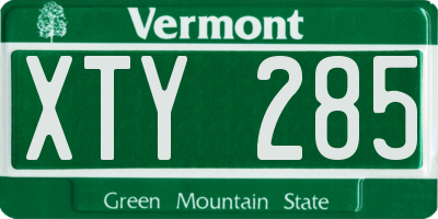 VT license plate XTY285
