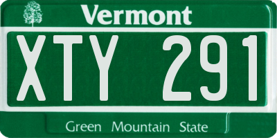 VT license plate XTY291