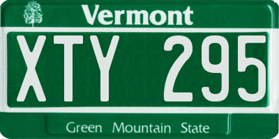 VT license plate XTY295
