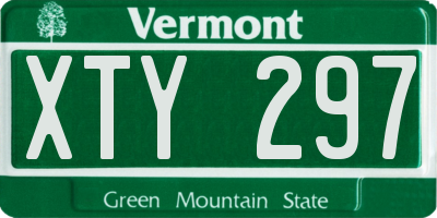 VT license plate XTY297