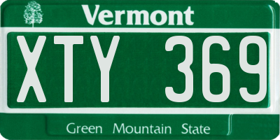 VT license plate XTY369