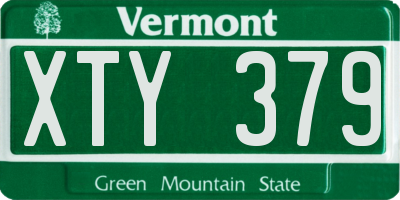 VT license plate XTY379
