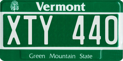 VT license plate XTY440