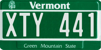 VT license plate XTY441