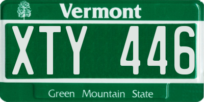 VT license plate XTY446