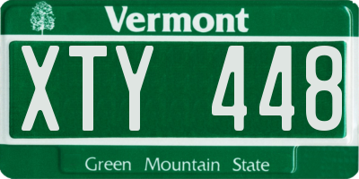 VT license plate XTY448