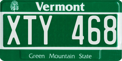VT license plate XTY468