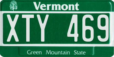 VT license plate XTY469