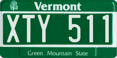 VT license plate XTY511