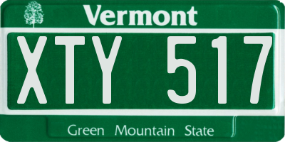 VT license plate XTY517