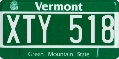 VT license plate XTY518